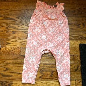 Tea romper 12-18m pink floral